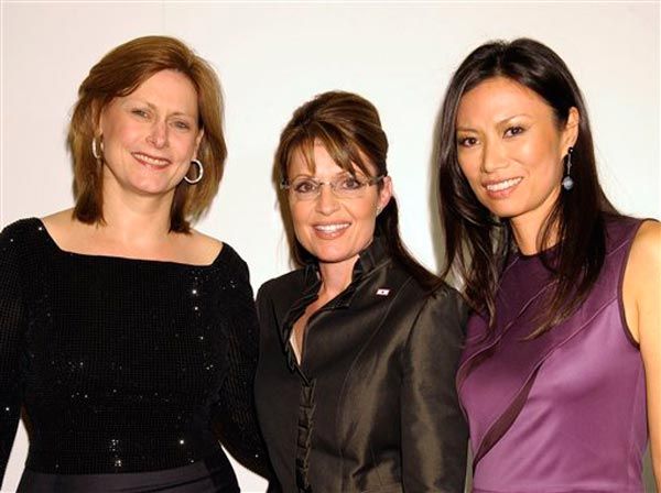 With Sarah Brown (wife of British Prime Minister Gordon Brown) and Wendi Murdoch (wife of Rupert Murdoch), at an event to end maternal mortality.